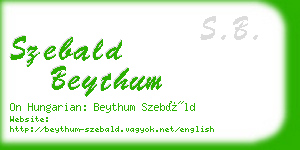 szebald beythum business card